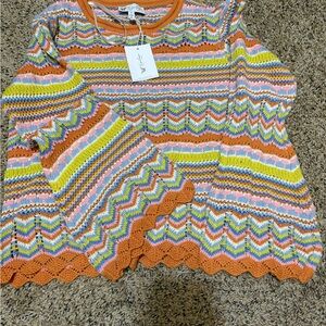 Colorful Striped Knit Sweater